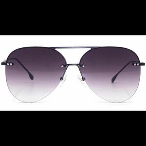 TopFoxx Narrow Megan 2 Faded Black Sunglasses